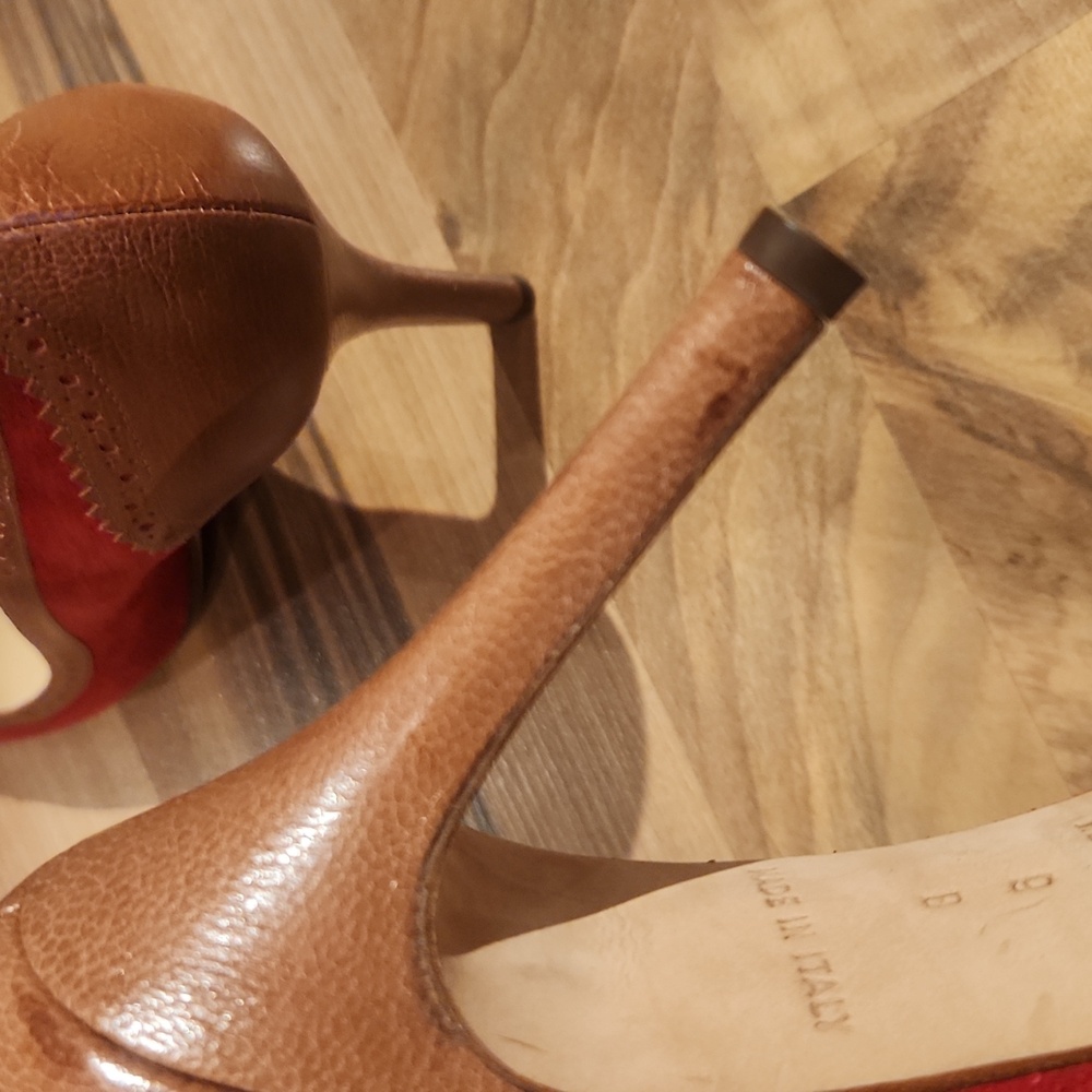 Kate Spade Red and Brown Heels - Picture 10 of 10